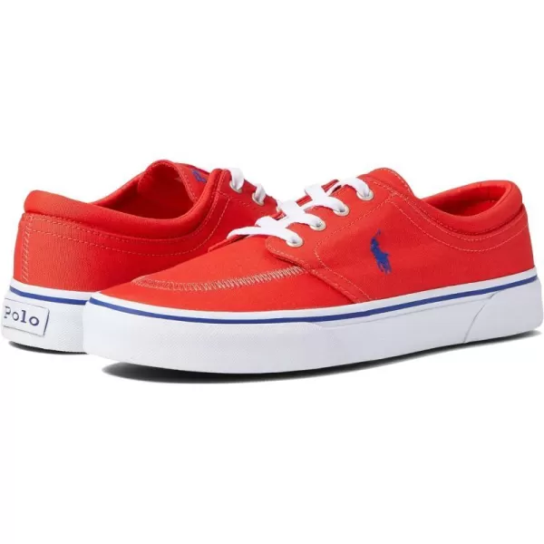 Polo Ralph Lauren Faxon X LowTop Canvas SneakerTomatoHeritage Royal