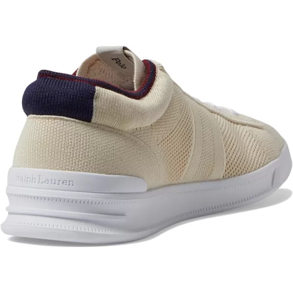 POLO RALPH LAUREN Mens HRT Crt Knit SneakerEcruNavyWine