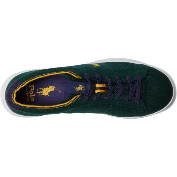 POLO RALPH LAUREN Mens HRT Crt Knit SneakerForestNavyGold
