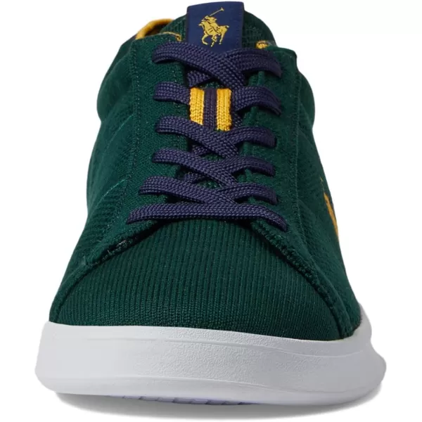POLO RALPH LAUREN Mens HRT Crt Knit SneakerForestNavyGold