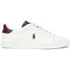 imagePolo Ralph Lauren Mens Heritage Court Ii Leather SneakersWhiteNavyWine