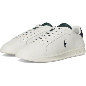 imagePolo Ralph Lauren Mens Heritage Court Ii Leather SneakersWhiteNavyForest