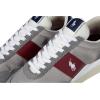 imagePOLO RALPH LAUREN Mens Train 89 SuedePaneled SneakersTonal GreyWineNavy