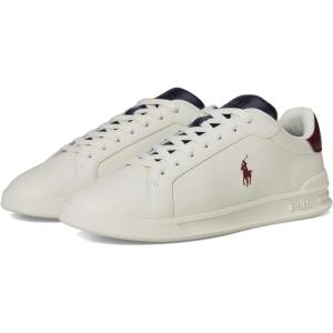 imagePOLO RALPH LAUREN Mens Heritage Court II SneakerWhiteNavyWine