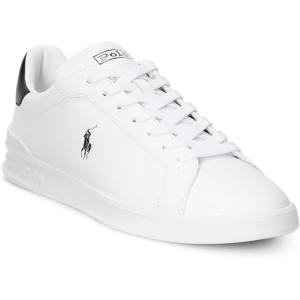 imagePolo Ralph Lauren Mens Court Lux SneakerWhiteBlack Nappa Leather