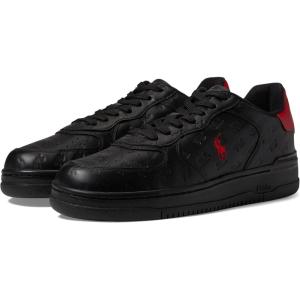 imagePolo Ralph Lauren Mens Masters Court Logo Leather SneakerBlack