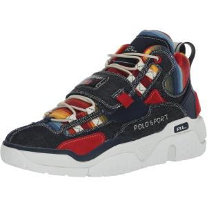 imagePolo Ralph Lauren Mens Ps100 MultiPrint Hightop SneakerDk Indigo Multi