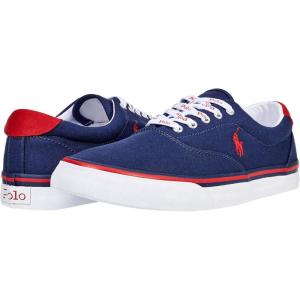 imagePolo Ralph Lauren Mens Thorton SneakerNewport NavyRl2000 Red Recycled Canvas