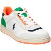 imagePolo Ralph Lauren Mens Court Sport LeatherSuede SneakerWhiteNavyOrange