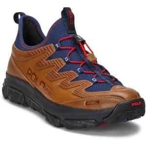imagePolo Ralph Lauren Mens Adventure 300lt Leathermesh SneakerTanNavyRed