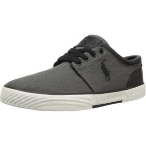 imagePolo Ralph Lauren Mens Faxon Low Rubber Fashion SneakerBlack Washed Twill