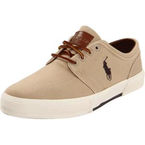 imagePolo Ralph Lauren Mens Faxon Low Rubber Fashion SneakerKhaki Canvas