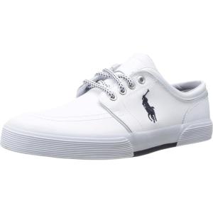 imagePolo Ralph Lauren Mens Faxon Low Rubber Fashion SneakerWhite Sport Leather