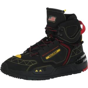 imagePolo Ralph Lauren Mens Ps200 Hightop SneakerBlackRedYellow