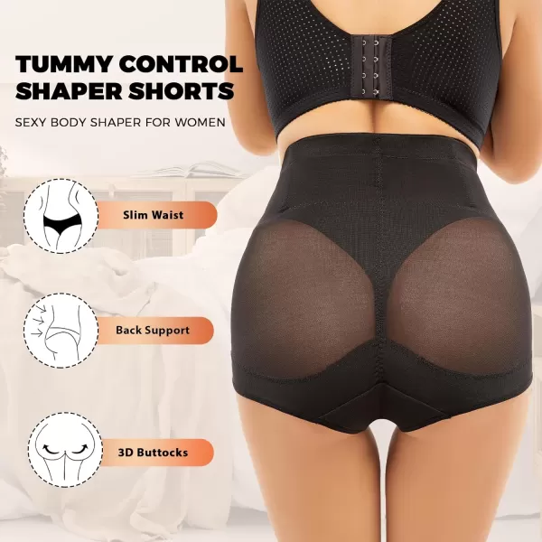 BELONGSCI Tummy Control Shapewear Panties for Women Body Shaper Slimming Shapewear Underwear Girdle PantyF Black