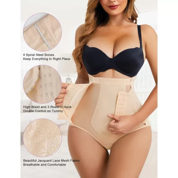 BELONGSCI Tummy Control Shapewear Panties for Women Body Shaper Slimming Shapewear Underwear Girdle PantyH Beige