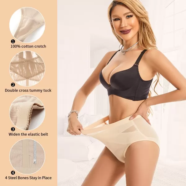 BELONGSCI Tummy Control Shapewear Panties for Women Body Shaper Slimming Shapewear Underwear Girdle PantyJ Beige