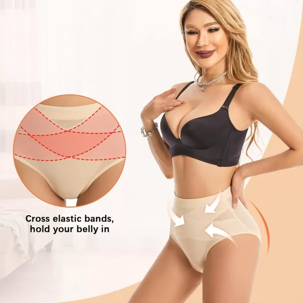 BELONGSCI Tummy Control Shapewear Panties for Women Body Shaper Slimming Shapewear Underwear Girdle PantyJ Beige