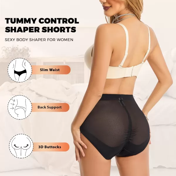 BELONGSCI Tummy Control Shapewear Panties for Women Body Shaper Slimming Shapewear Underwear Girdle PantyJ Black