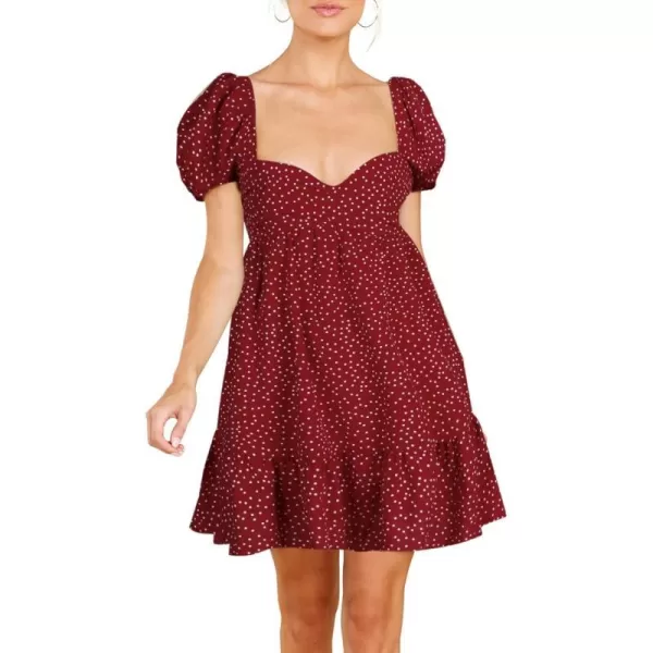 E: Polka Dot Wine Red