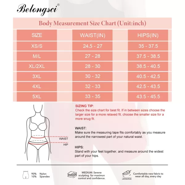 BELONGSCI High Waist Tummy Control Underwear Slim Shapewear for Women Seamless Shaping Boyshorts Thigh Slimming TechnologyD2 Beige