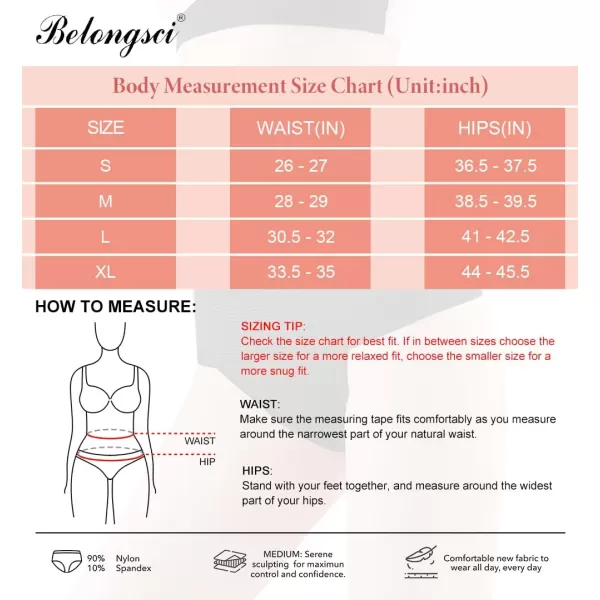 BELONGSCI Tummy Control Thong Shapewear for Women Body Shaper Underwear Seamless Bandage Trainer PantiesI Beigehigh Waisted