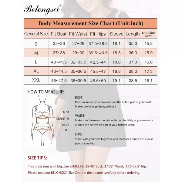 BELONGSCI Womens 2023 Summer Dress Sweet amp Cute VNeck Self Tie 34 Sleeve Casual Shift DressQ2 Purple