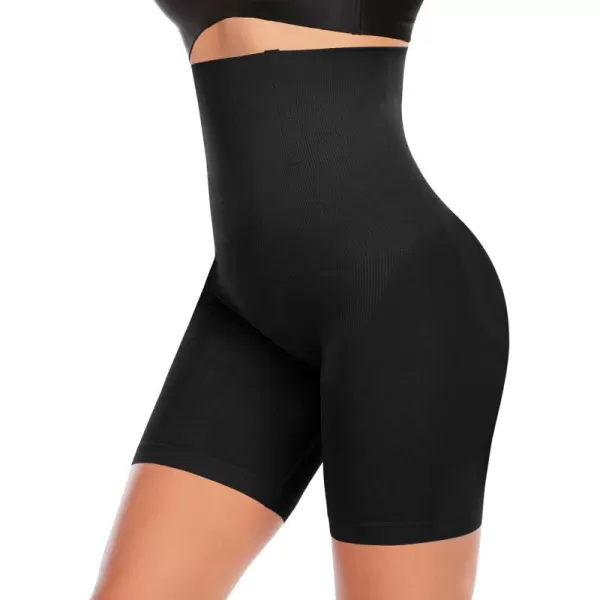 BELONGSCI High Waist Tummy Control Underwear Slim Shapewear for Women Seamless Shaping Boyshorts Thigh Slimming TechnologyD Black