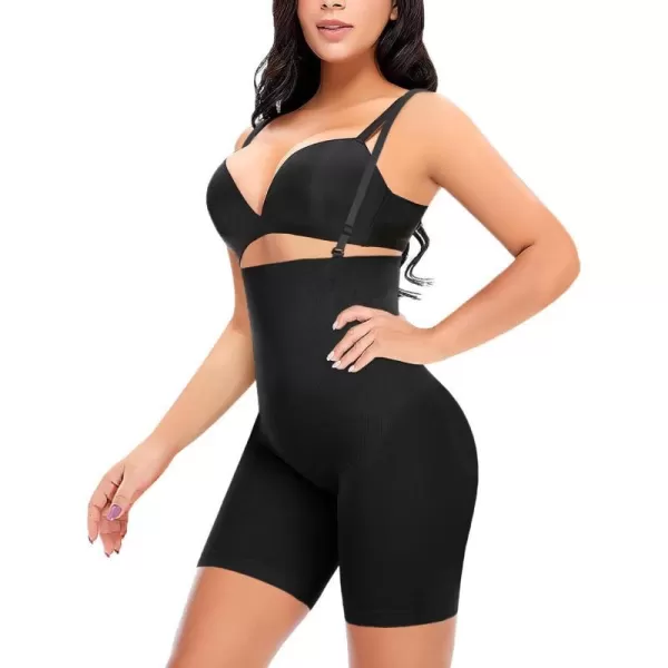 BELONGSCI High Waist Tummy Control Underwear Slim Shapewear for Women Seamless Shaping Boyshorts Thigh Slimming TechnologyD2 Black