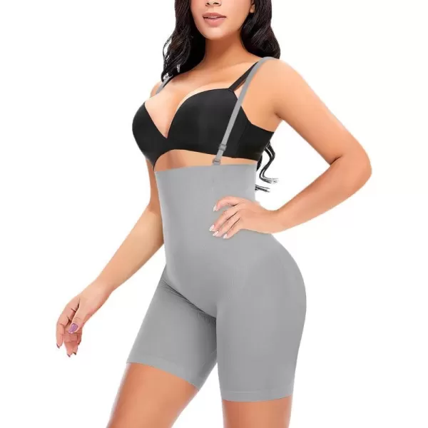 BELONGSCI High Waist Tummy Control Underwear Slim Shapewear for Women Seamless Shaping Boyshorts Thigh Slimming TechnologyD2 Grey