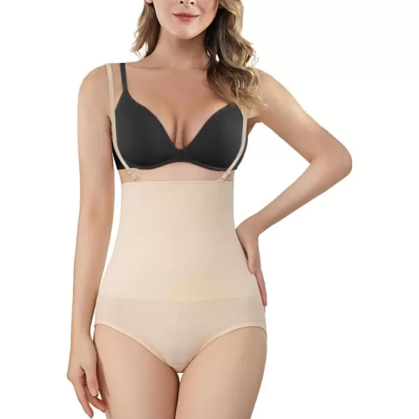 BELONGSCI Shapewear for Women Tummy Control Panties High Waist Lingerie Bodysuit Butt Lifter Body Shaper UnderwearE2 Beige