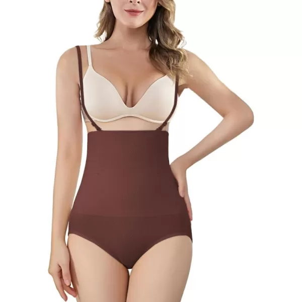 BELONGSCI Shapewear for Women Tummy Control Panties High Waist Lingerie Bodysuit Butt Lifter Body Shaper UnderwearE2 Coffee