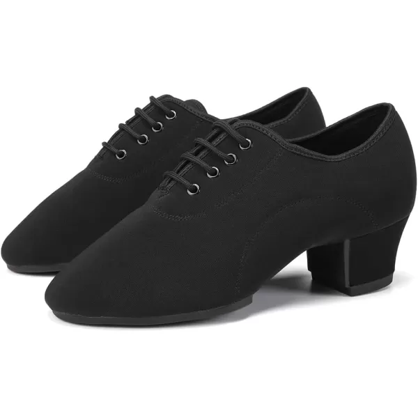 JUODVMP Laceup Professional Latin Dance Shoes Ballroom Modern Jazz Tango Waltz Salsa Leather Shoes for Men Low HeelModel WLL5182Blacknjb2j3cm Heelswll5182