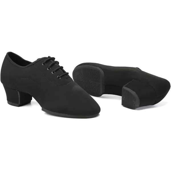 JUODVMP Laceup Professional Latin Dance Shoes Ballroom Modern Jazz Tango Waltz Salsa Leather Shoes for Men Low HeelModel WLL5182Blacknjb2j3cm Heelswll5182