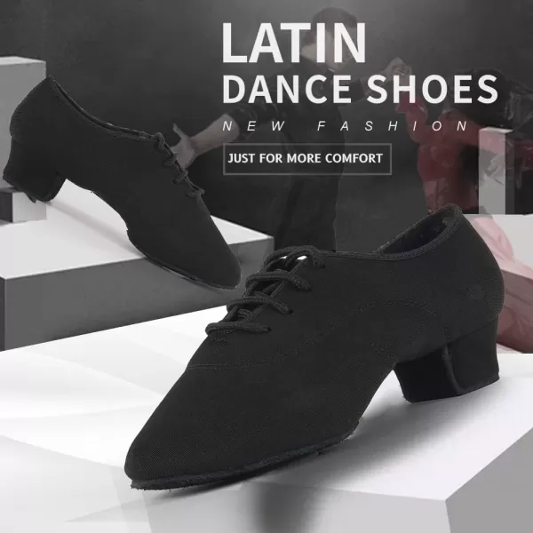 JUODVMP Laceup Professional Latin Dance Shoes Ballroom Modern Jazz Tango Waltz Salsa Leather Shoes for Men Low HeelModel WLL5182Blacknjb2m3cm Heelswll5182