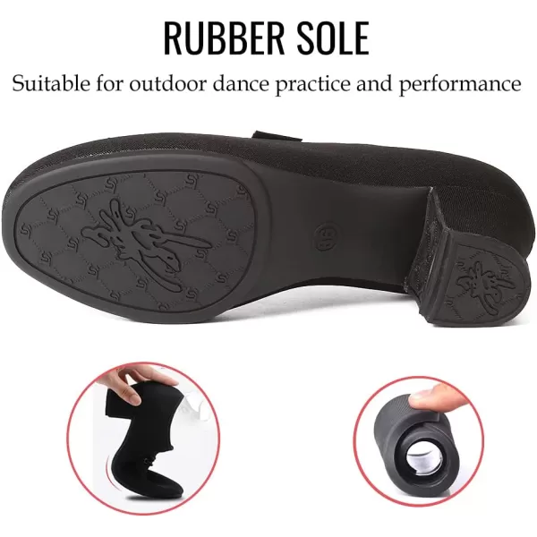 JUODVMP Men amp Women Ballroom Dance Shoes Laceup Latin Modern Salsa Dance Practice Teaching Performance Model 601Black Rubber Full Sole 5 Cm