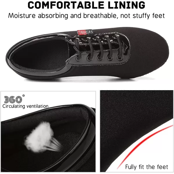 JUODVMP Men amp Women Ballroom Dance Shoes Laceup Latin Modern Salsa Dance Practice Teaching Performance Model 601Black Suede Split Sole 35 Cm