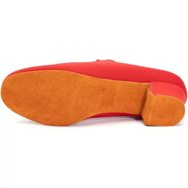 JUODVMP Men amp Women Ballroom Dance Shoes Laceup Latin Modern Salsa Dance Practice Teaching Performance Model 601Red Suede Full Sole 35 Cmnjbzb