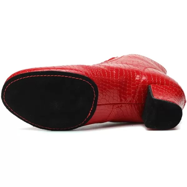 JUODVMP Women amp Men Latin Ballroom Dance Shoes Practice with Laceup Teaching Performance Modern Salsa Dancing BootsModel LHDGBNJBGbstwred2heelsuede Full Sole