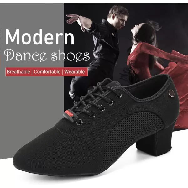 JUODVMP Womens Ballroom Dance Shoes ClosedToe Laceup SplitSole Salsa Professional Practice Low Heel Dance Shoes902suede Full Sole2heel