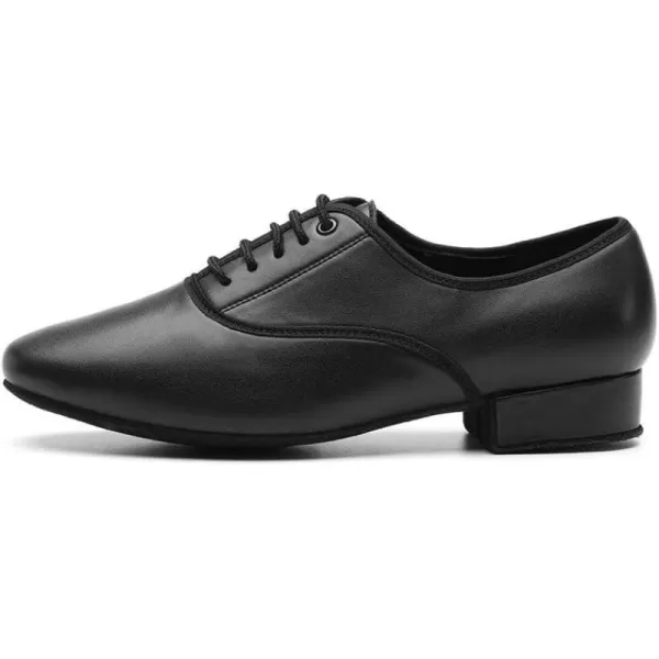 JUODVMP Laceup Professional Latin Dance Shoes Ballroom Modern Jazz Tango Waltz Salsa Leather Shoes for Men Low HeelModel WLL5182Blacksuede Solepu2804