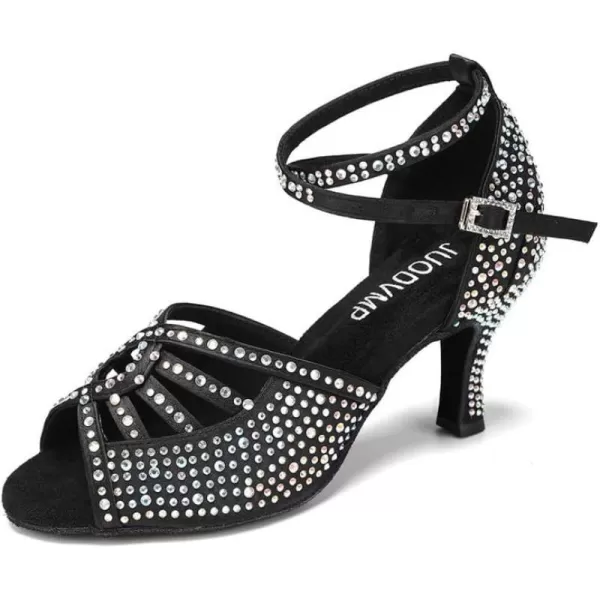 L430-black-cz-3 Inch Heel