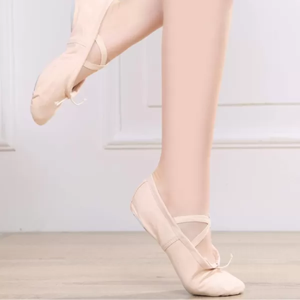 JUODVMP Ballet Shoes Girls Canvas Ballet Slipper Ballet Shoe Yoga Dance Shoe for KidsModel CMJJPSZBLPink