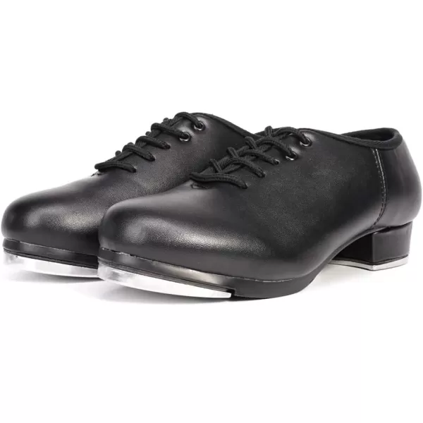 JUODVMP Tap Shoes for Girls Tap Dance Shoes Unisex Toddle Kid Dance Class Tap ShoesBlack