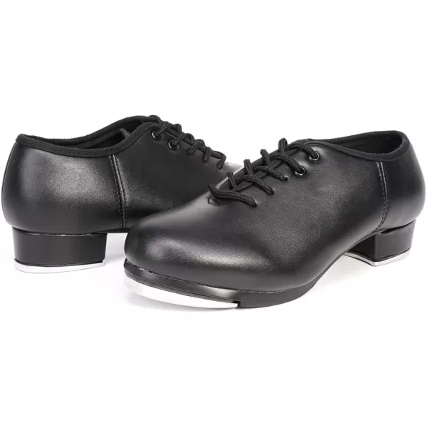 JUODVMP Tap Shoes for Girls Tap Dance Shoes Unisex Toddle Kid Dance Class Tap ShoesBlack