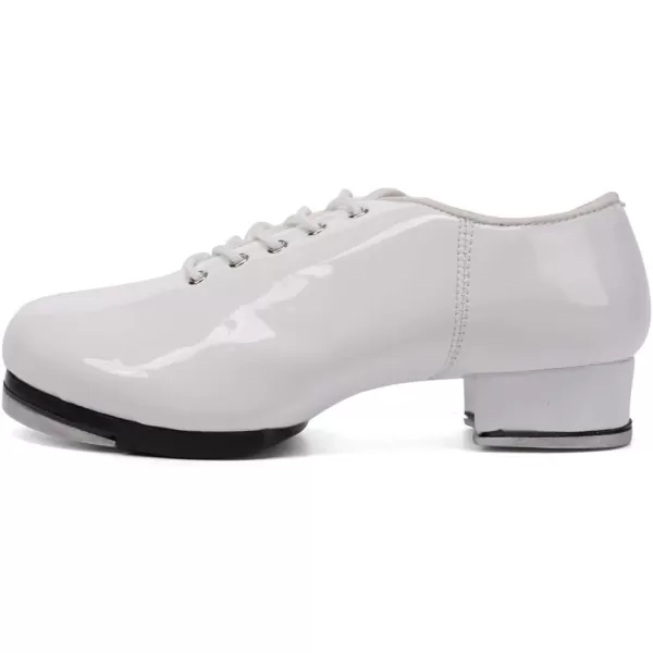 JUODVMP Tap Shoes for Girls Tap Dance Shoes Unisex Toddle Kid Dance Class Tap ShoesWhite