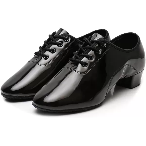 JUODVMP Women amp Men Latin Dance Shoes Practice Tie Up Closed Toe Standard Ballroom Teaching Performance Dance ShoesModel LHDNJBBlack2m352801lg