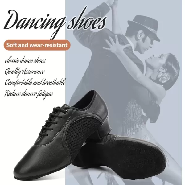 JUODVMP Women amp Men Latin Dance Shoes Practice Tie Up Closed Toe Standard Ballroom Teaching Performance Dance ShoesModel LHDNJBBlack35cmsuede Full Sole2801gw