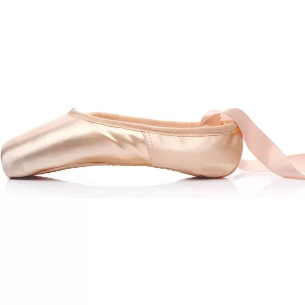 JUODVMP Ballet Pointe Shoes for Girls and Women SatinCanvas Professional Ballet Dance Shoes with Ribbon and Toe PadsModel TJZJBLPink