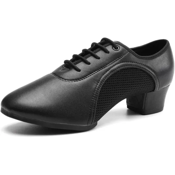 JUODVMP Women amp Men Latin Dance Shoes Practice Tie Up Closed Toe Standard Ballroom Teaching Performance Dance ShoesModel LHDNJBBlack35cmrubber Split Sole2801gw